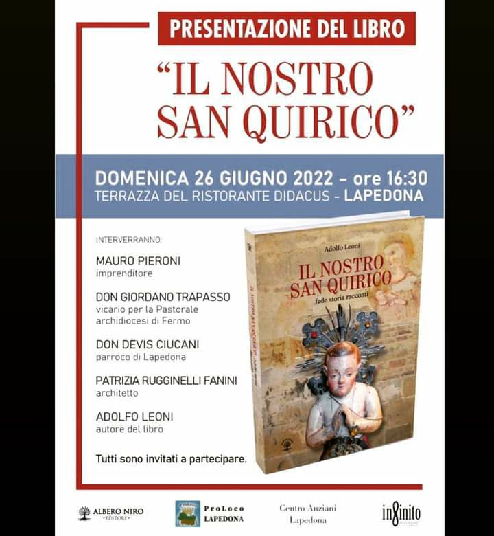 Presentazione del libro “Il nostro San Quirico” a Lapedona - Sagre Marche